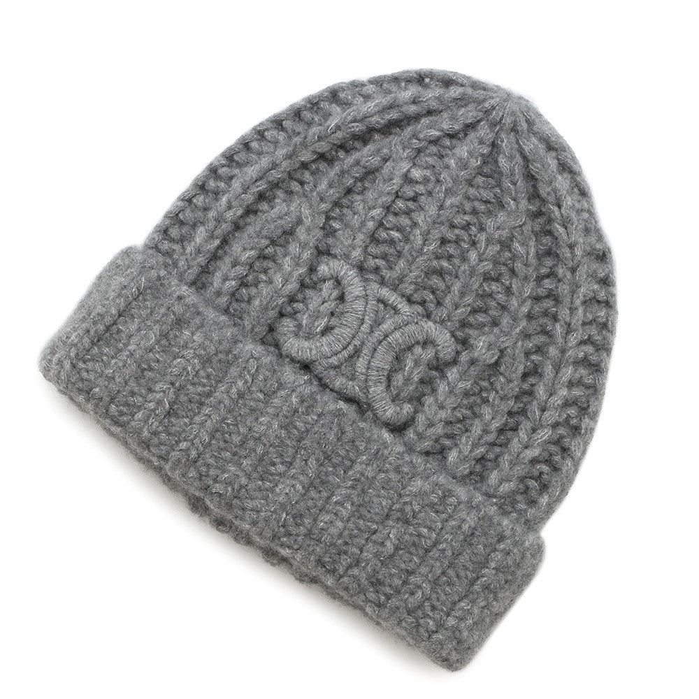 CELINE Triomphe Knit hat Size free Gray2ADOM912Z 09GR Cashmere37% Wool 37% Silk26%