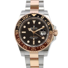 将图像加载到图库查看器中，ROLEX GMT MasterII W40mm Stainless Steel K18PG Black Dial126711CHNR
