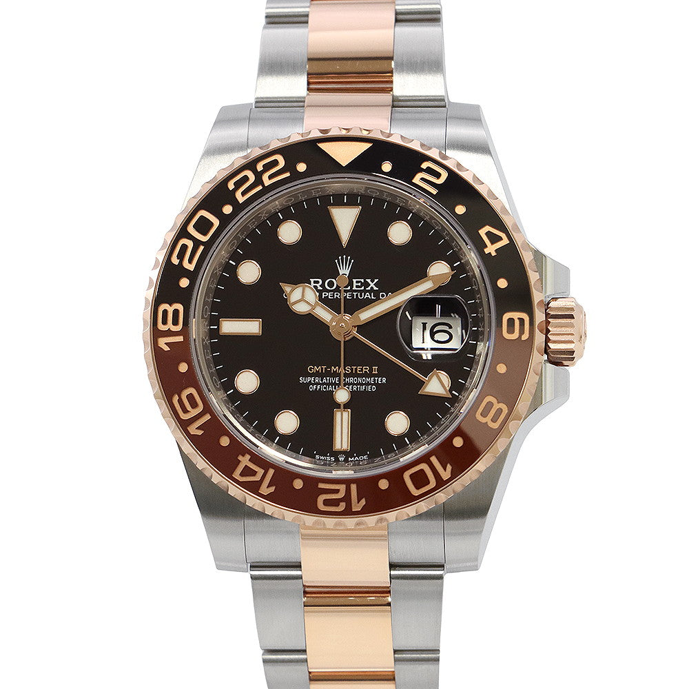 ROLEX GMT MasterII W40mm Stainless Steel K18PG Black Dial126711CHNR