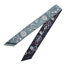 将图像加载到图库查看器中，HERMES Twilly C&#39;est la Fête Ardoise・Clair/Rose・Pearl/Blue・Marine Silk100%
