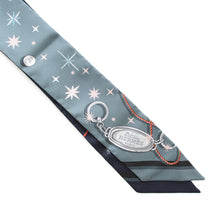 将图像加载到图库查看器中，HERMES Twilly C&#39;est la Fête Ardoise・Clair/Rose・Pearl/Blue・Marine Silk100%
