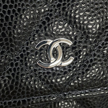 将图像加载到图库查看器中，CHANEL Chain wallet BlackAP0250 Caviar Leather
