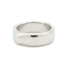 将图像加载到图库查看器中，HERMES ★Etrier Ring Size 64 Blue RunH100060FJ0360 Metal
