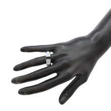 将图像加载到图库查看器中，HERMES ★Etrier Ring Size 64 Blue RunH100060FJ0360 Metal
