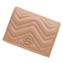 Load image into Gallery viewer, GUCCI GG Marmont Card Case Wallet Beige466492 Leather

