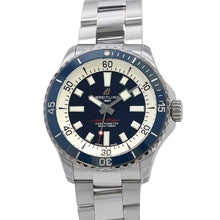 将图像加载到图库查看器中，BREITLING Superocean Automatic 42 W42mm Stainless Steel Blue DialA17375E71C1A1
