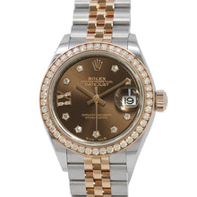 将图像加载到图库查看器中，ROLEX Lady-Datejust W28mm Stainless Steel K18PG Chocolate Dial279381RBR
