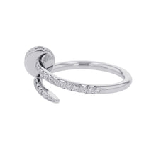 将图像加载到图库查看器中，CARTIER Juste Un Clou Ring Semi-pave Size 47/#7 SmallB4231647/B4231600 18K White Gold
