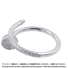 将图像加载到图库查看器中，CARTIER Juste Un Clou Ring Semi-pave Size 47/#7 SmallB4231647/B4231600 18K White Gold

