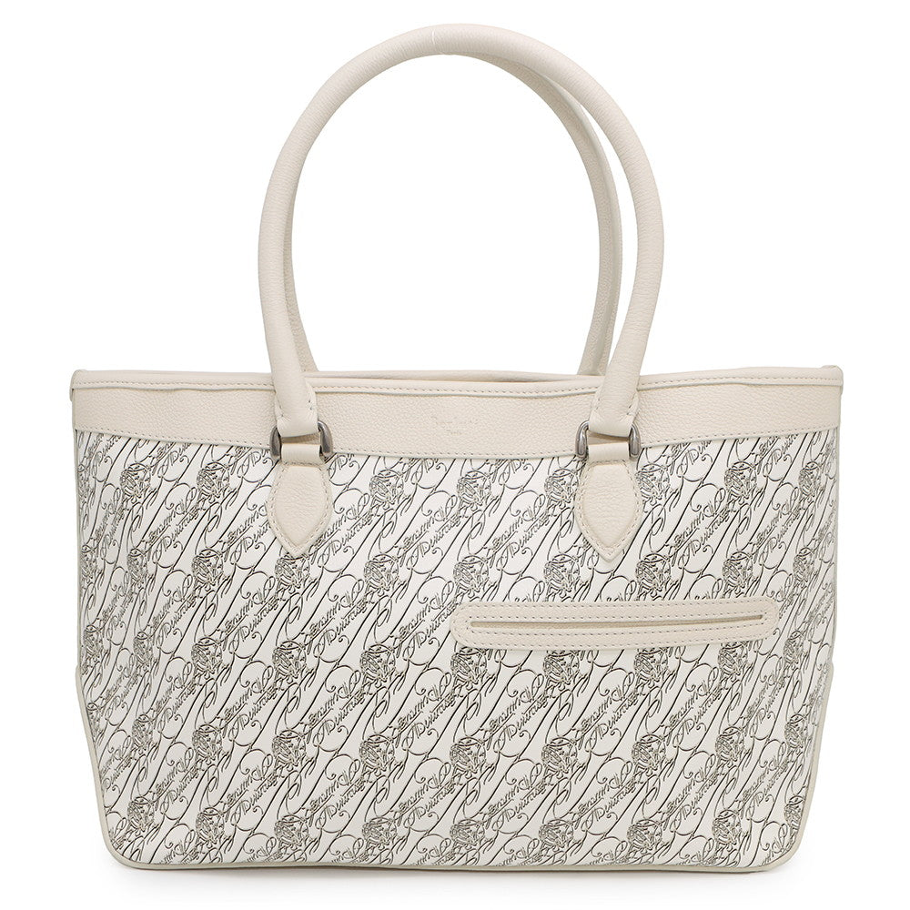 Berluti TouJules Mini Toile Malbeuf Tote Bag 10th Anniversary Japan Limited Edition Model White Leather PVC Size Mini