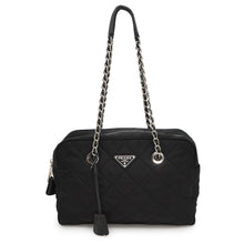 将图像加载到图库查看器中，PRADA Quilted ChainTote Bag Black1BB903 Nylon
