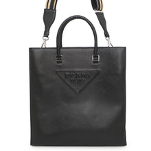 将图像加载到图库查看器中，PRADA Saffiano Leather 2way Tote Bag Black2VG084 Leather
