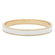将图像加载到图库查看器中，MIUMIU ★Logo Bangle Size M White5JB408 Metal Enamel
