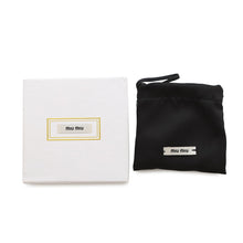 将图像加载到图库查看器中，MIUMIU Logo Bangle Size M White5JB408 Metal Enamel
