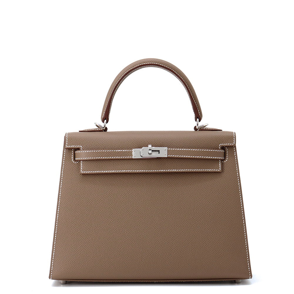 HERMES Kelly Etoupe Epsom Size 25