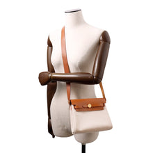 Load image into Gallery viewer, HERMES Herbag zip Fauve Toile Military Vache Hunter Leather Size Mini
