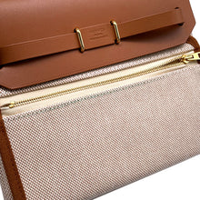 Load image into Gallery viewer, HERMES Herbag zip Fauve Toile Military Vache Hunter Leather Size Mini

