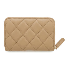 Load image into Gallery viewer, CHANEL Matelasse Classic Zip Coin Purse Beige Caviar Leather
