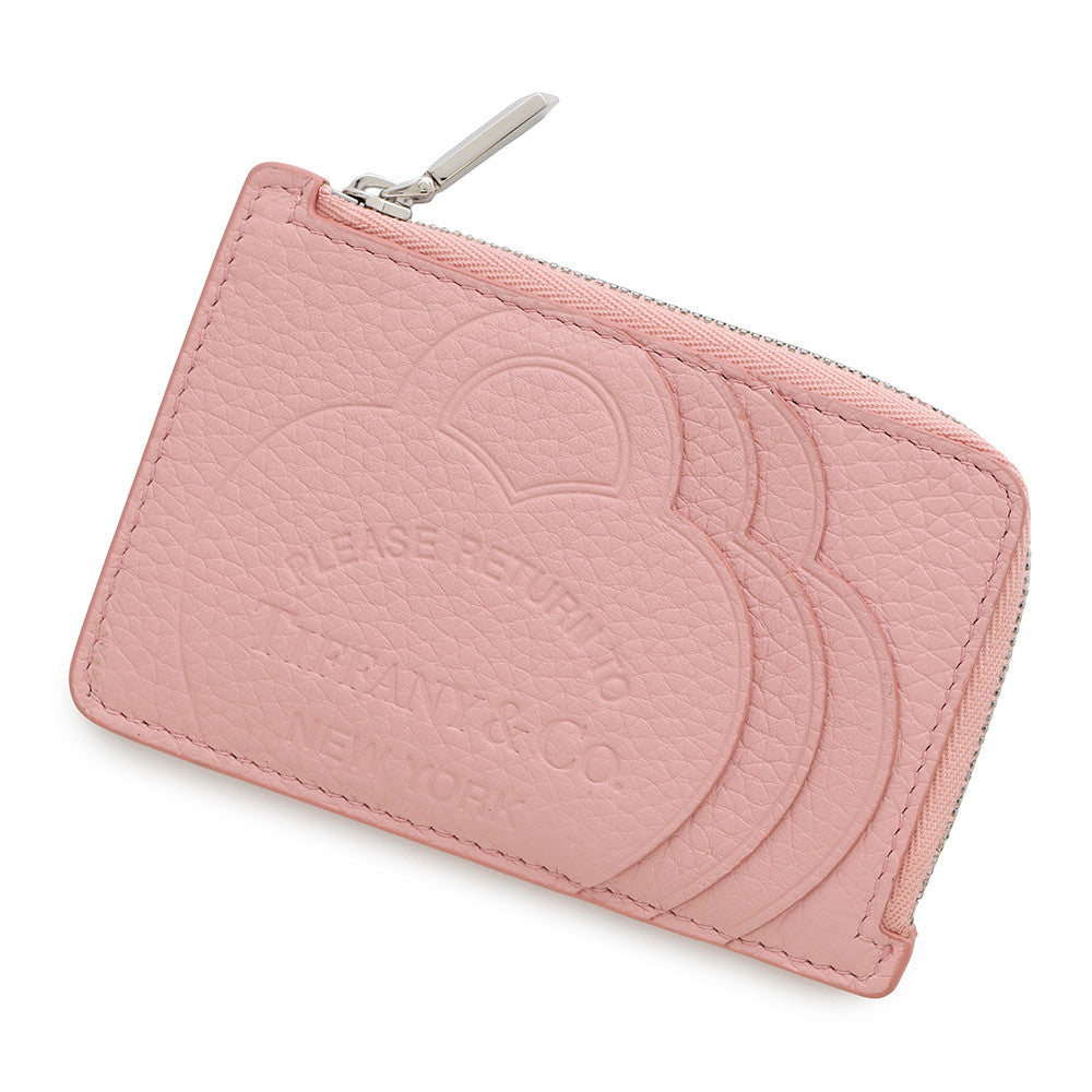 TIFFANY&Co. Zip Card Case Japan Limited Edition Pink72458516 Leather