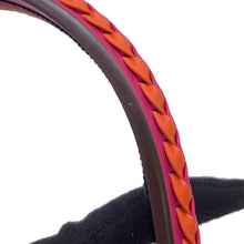 Load image into Gallery viewer, HERMES ★Glenda Hairband Sellier Headband Rose Mexico/Orange Mini Anne Swift Leather
