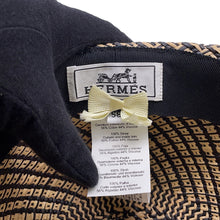 Load image into Gallery viewer, HERMES straw hat Size 58 Beige/Black Straw
