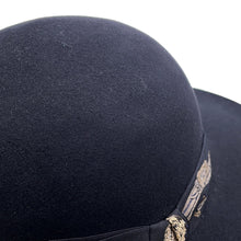 Load image into Gallery viewer, HERMES Francoise Hat BRIDES de GALA Size 57 Black Wool 100%
