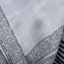Load image into Gallery viewer, HERMES Giant Square Horse Bit MORS JOUETS Size 140 Gray/Blue/Black Cashmere70% Silk30%
