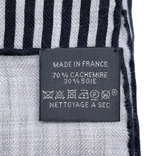 Load image into Gallery viewer, HERMES Giant Square Horse Bit MORS JOUETS Size 140 Gray/Blue/Black Cashmere70% Silk30%
