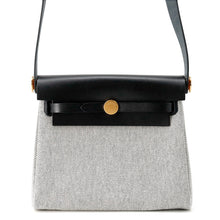 将图像加载到图库查看器中，HERMES Herbag zip Ecru/Black Toile Military Vache Hunter Leather Size Mini
