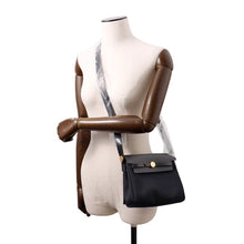 将图像加载到图库查看器中，HERMES Herbag zip Black Toile H Viking Vache Leather Hunter Size Mini
