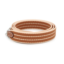 Load image into Gallery viewer, HERMES Bandouliere Sangle Cordage Gold/Ivory Canvas Leather Size 43.3&quot;

