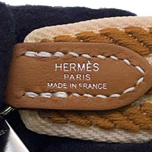 Load image into Gallery viewer, HERMES Bandouliere Sangle Cordage Gold/Ivory Canvas Leather Size 43.3&quot;
