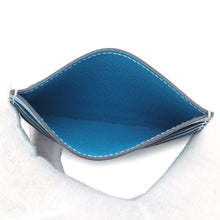Load image into Gallery viewer, HERMES Card Case HSellier Blue Zanzibar Evercolor
