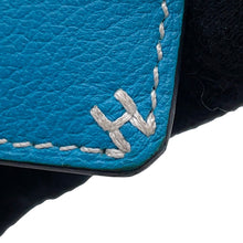 Load image into Gallery viewer, HERMES Card Case HSellier Blue Zanzibar Evercolor

