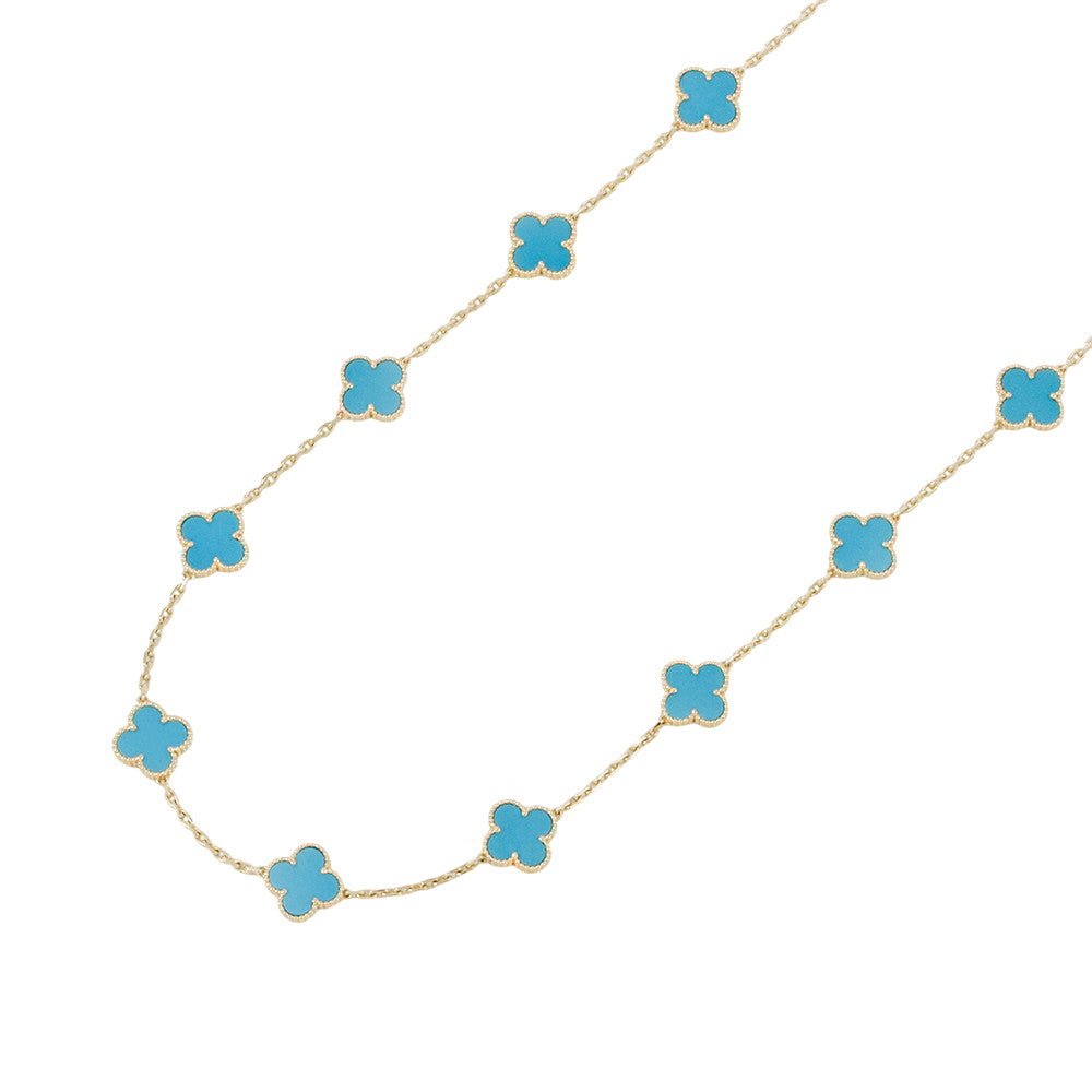 Van Cleef & Arpels Vintage Alhambra long necklace 20 motifs 18K Yellow Gold
