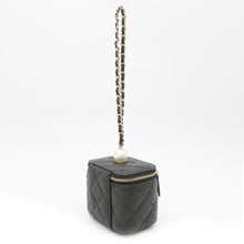 Load image into Gallery viewer, CHANEL Matelasse Vanity Bag Pearl BlackAP2161 Caviar Leather Size Mini
