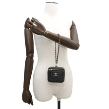 Load image into Gallery viewer, CHANEL Matelasse Vanity Bag Pearl BlackAP2161 Caviar Leather Size Mini
