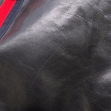 将图像加载到图库查看器中，GUCCI Leather Jacket Size 36 Black/Red/Navy Leather Cotton100%
