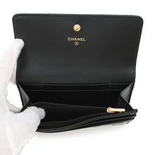 Load image into Gallery viewer, CHANEL Matelasse Long Wallet BlackAP4261 Shiny Calf Leather
