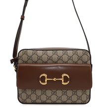 Load image into Gallery viewer, GUCCI Horsebit1955 Small  GG Supreme Beige/Brown645454 PVCLeather
