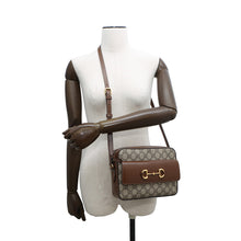 Load image into Gallery viewer, GUCCI Horsebit1955 Small  GG Supreme Beige/Brown645454 PVCLeather
