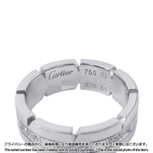 将图像加载到图库查看器中，CARTIER Tank Française Half Diamond Ring Size 51/#11B4060100 18K White Gold
