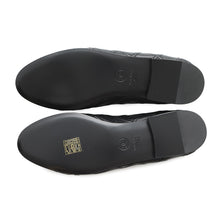将图像加载到图库查看器中，CHANEL Matelasse Ballerina Ballet Shoes BlackG40110 Lambskin Enamel Size 37H
