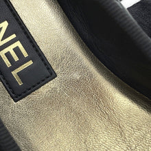 将图像加载到图库查看器中，CHANEL Matelasse Ballerina Ballet Shoes BlackG40110 Lambskin Enamel Size 37H
