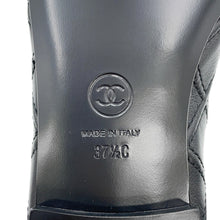 将图像加载到图库查看器中，CHANEL Matelasse Ballerina Ballet Shoes BlackG40110 Lambskin Enamel Size 37H
