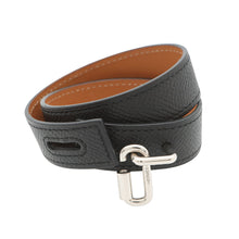 将图像加载到图库查看器中，HERMES Bangle Size T2 Black Epsom
