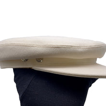 将图像加载到图库查看器中，HERMES Vauban Serie Button Cap Size 57 Ivory Cotton100%
