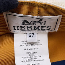 将图像加载到图库查看器中，HERMES Vauban Serie Button Cap Size 57 Ivory Cotton100%
