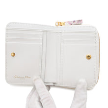 Load image into Gallery viewer, Dior Flower Motif Bifold Wallet White/Multicolor Leather
