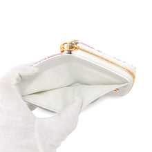 Load image into Gallery viewer, Dior Flower Motif Bifold Wallet White/Multicolor Leather
